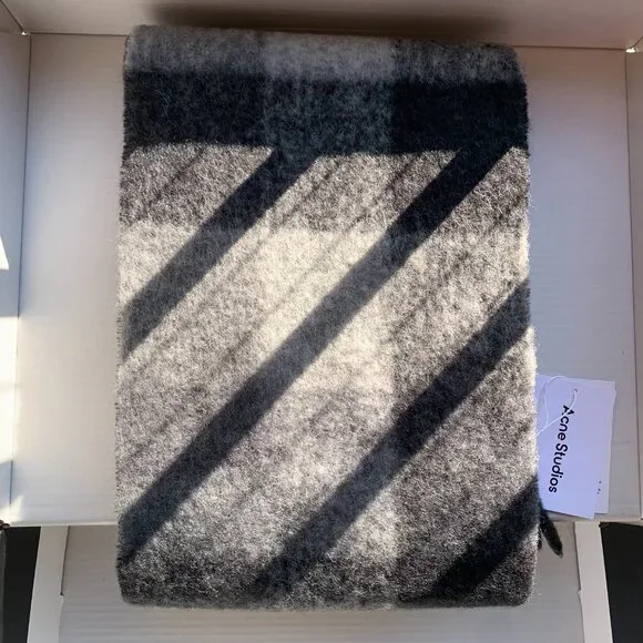 Acne Studios Fuzzy Wool Blend Scarf – Cozy Minimal Luxe Vibes display picture 2